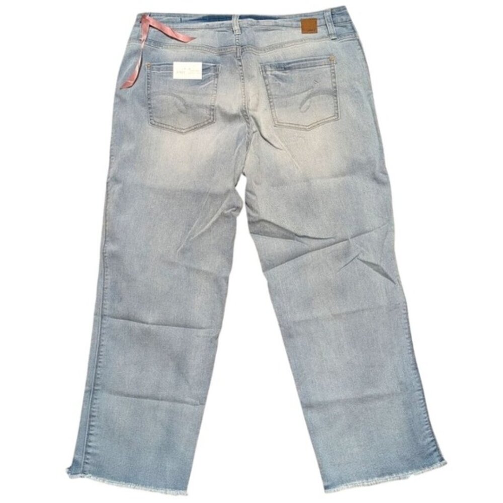 Jag Jeans Womens 10 Mid Rise Straight Ankle Denim Capris Light Wash NEW NWT